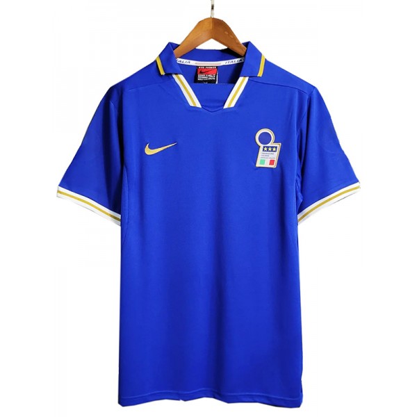 Italia maillot rétro domicile premier uniforme de football kit de football pour hommes chemise supérieure 1996-1997